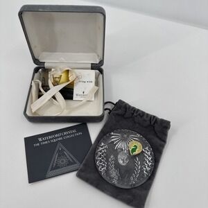 WATERFORD TIMES SQUARE 2001 HOPE FOR ABUNDANCE DISK CHRISTMAS ORNAMENT